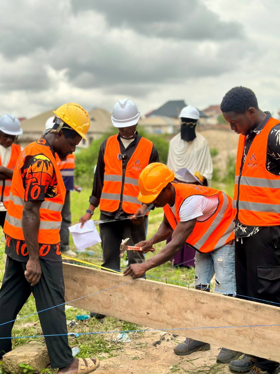 Kaina team carrying out site preparation