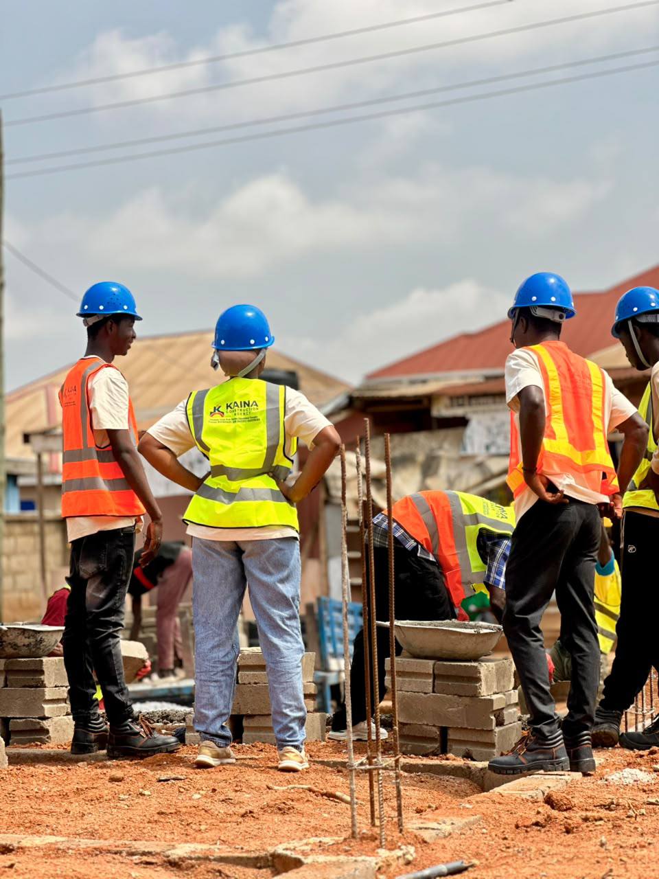 Kaina construction team on site